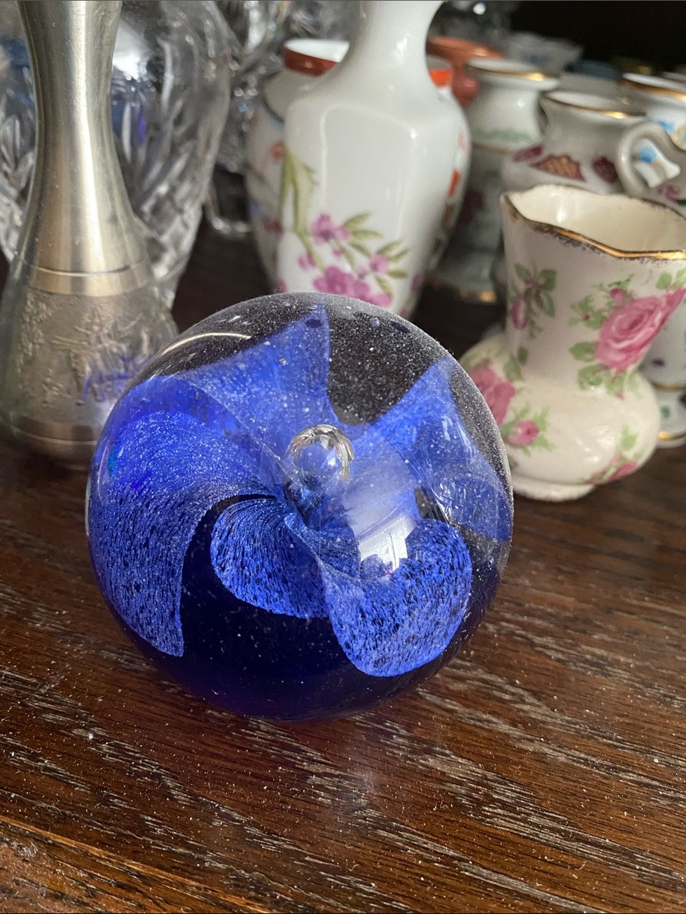 Handblown Vintage Glass Art Paperweight - Decorative  Set of 5 Italy